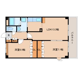 近鉄奈良駅 バス17分  州見台7丁目下車：停歩3分 2階の物件間取画像